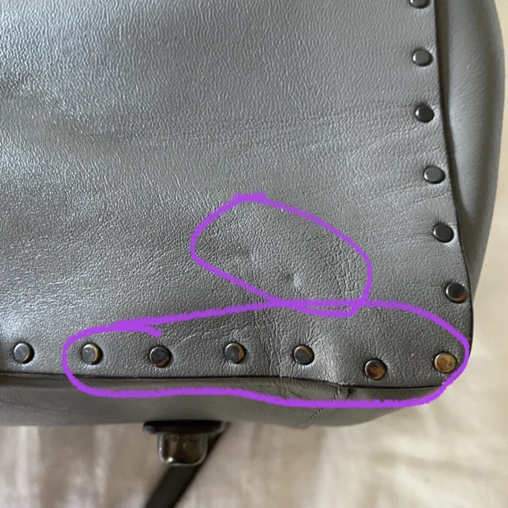 Coach 1941 Cooper Carryall Rivets Heather Gray Glovetanned Leather 31932 Rogue - Picture 10 of 12